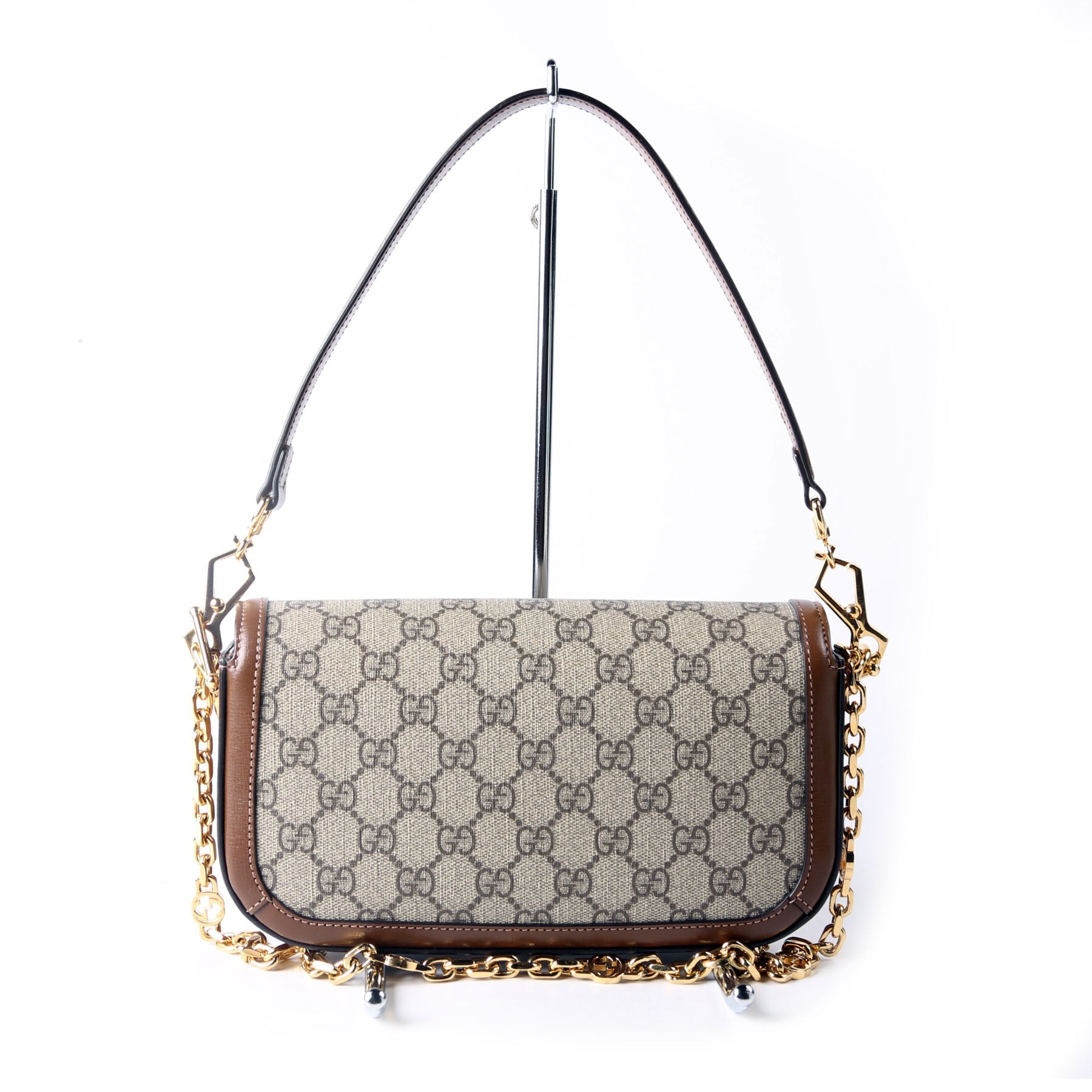 Gucci 735178 GG Supreme Horsebit 1955 Small Brown