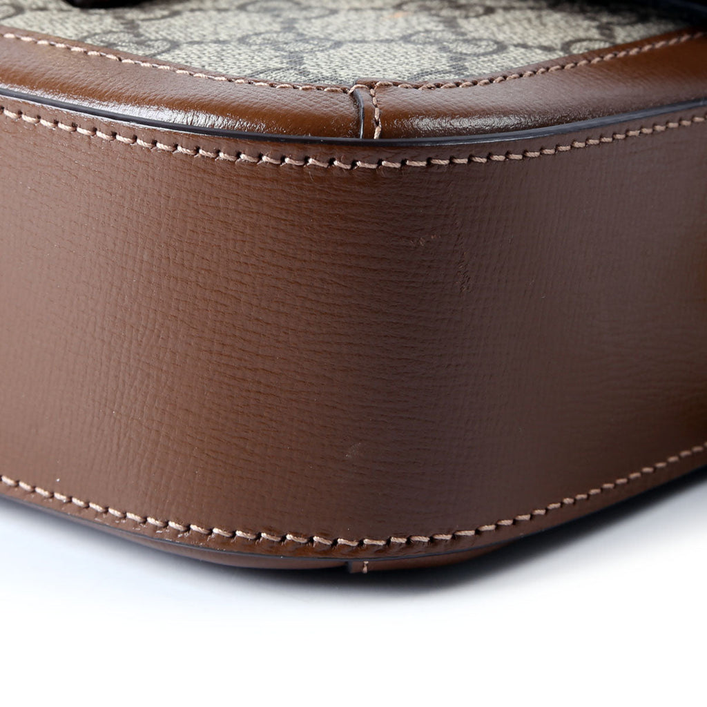 Gucci 735178 GG Supreme Horsebit 1955 Small Brown
