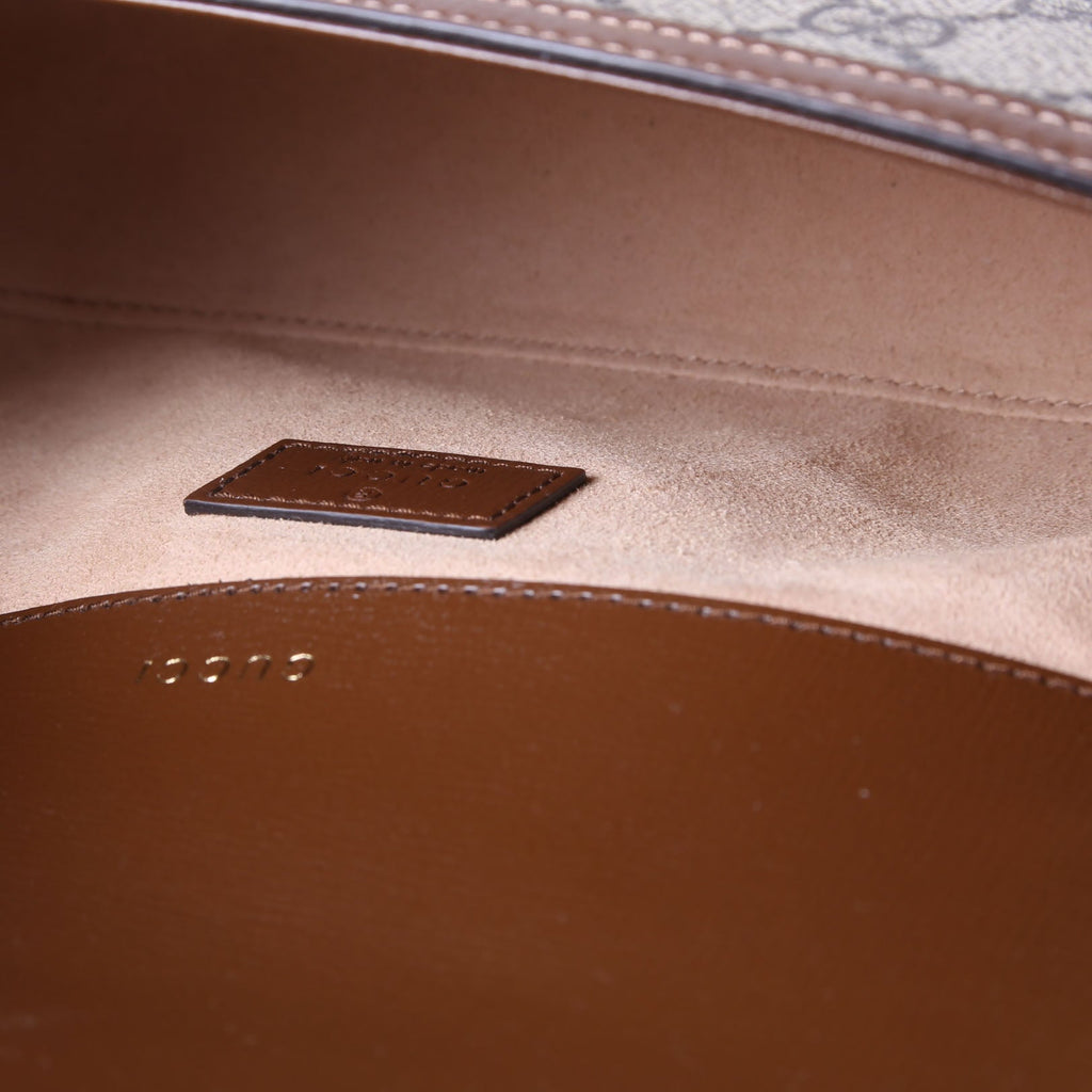 Gucci 735178 GG Supreme Horsebit 1955 Small Brown