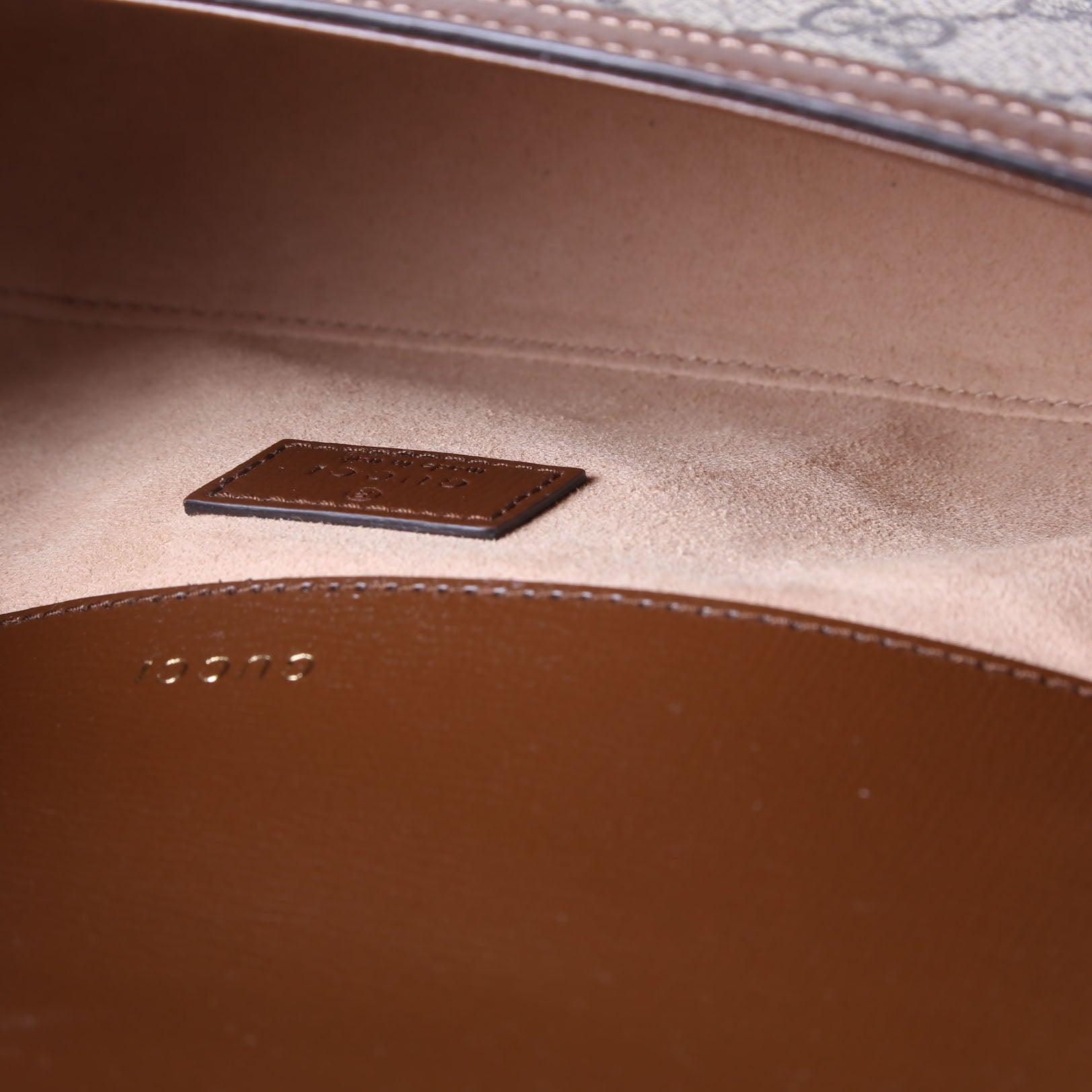 Gucci 735178 GG Supreme Horsebit 1955 Small Brown