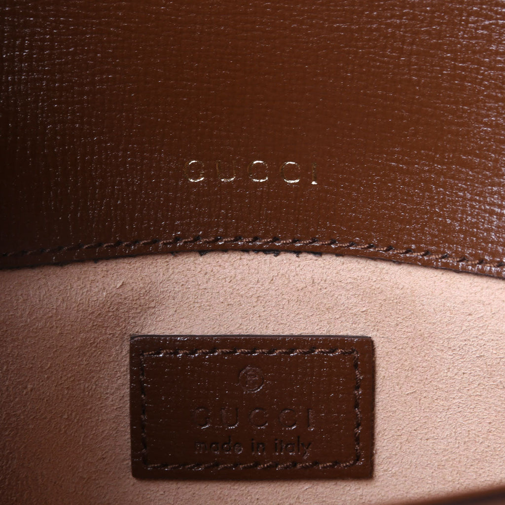 Gucci 735178 GG Supreme Horsebit 1955 Small Brown