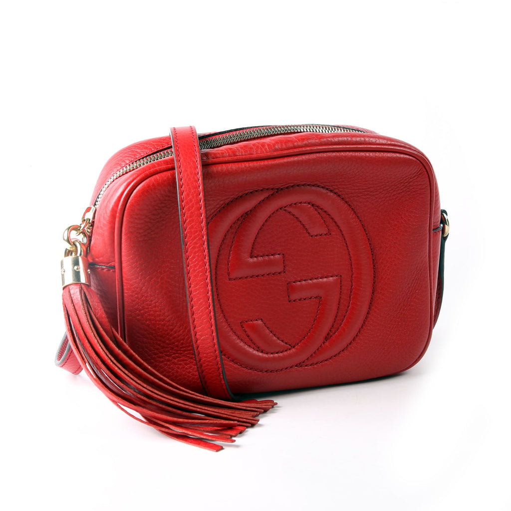 Gucci 308364 Soho Disco Crossbody Red