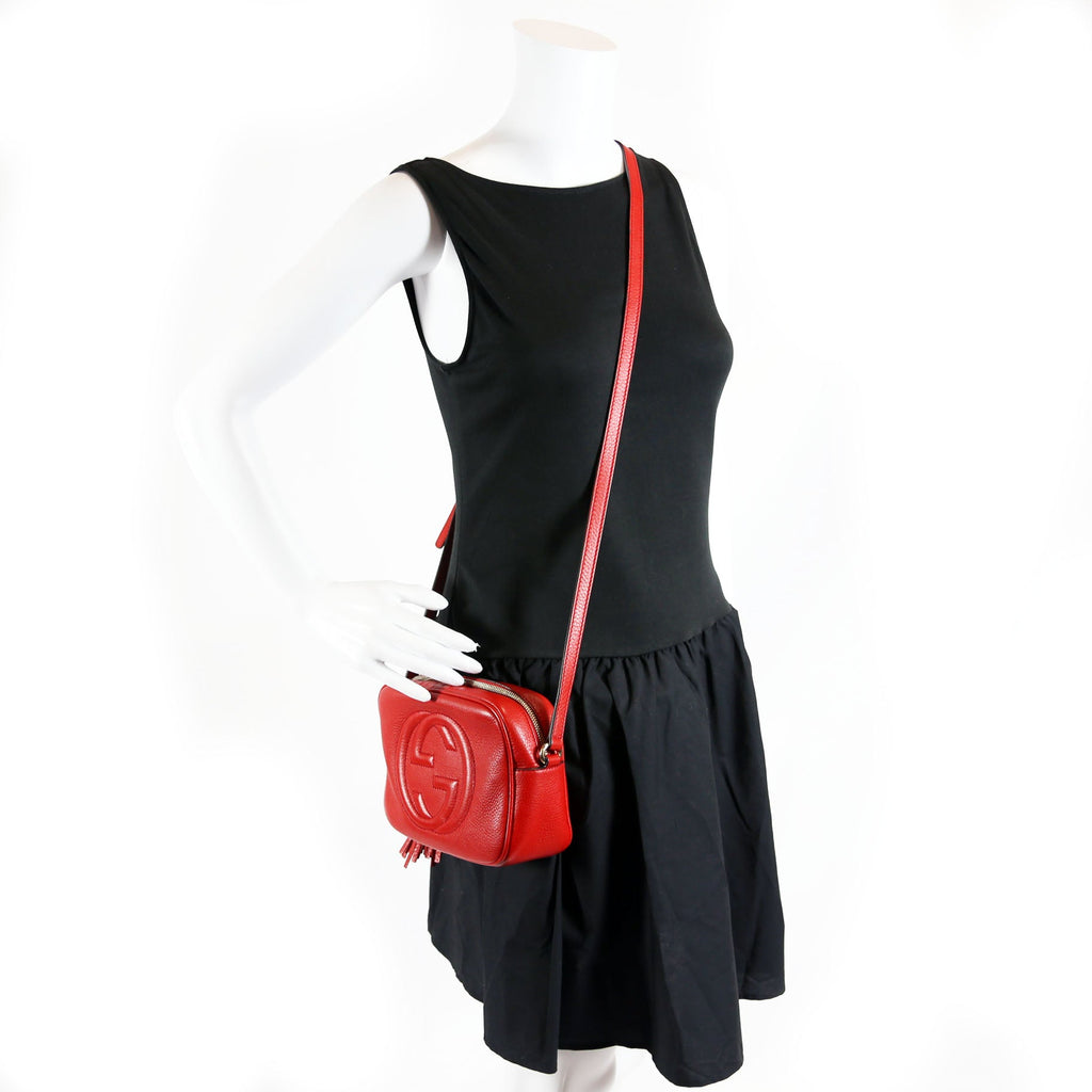 Gucci 308364 Soho Disco Crossbody Red