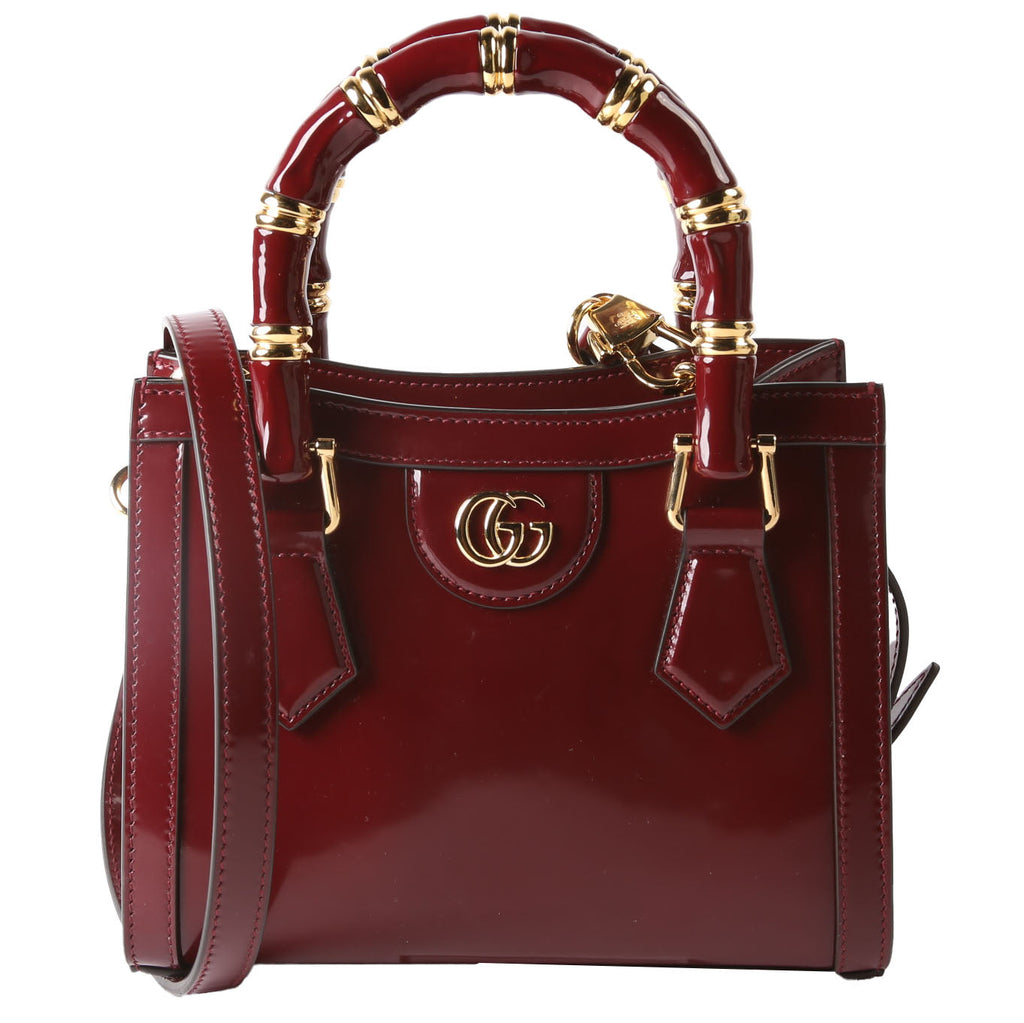 Gucci 832936 Diana Mini Tote Patent Red