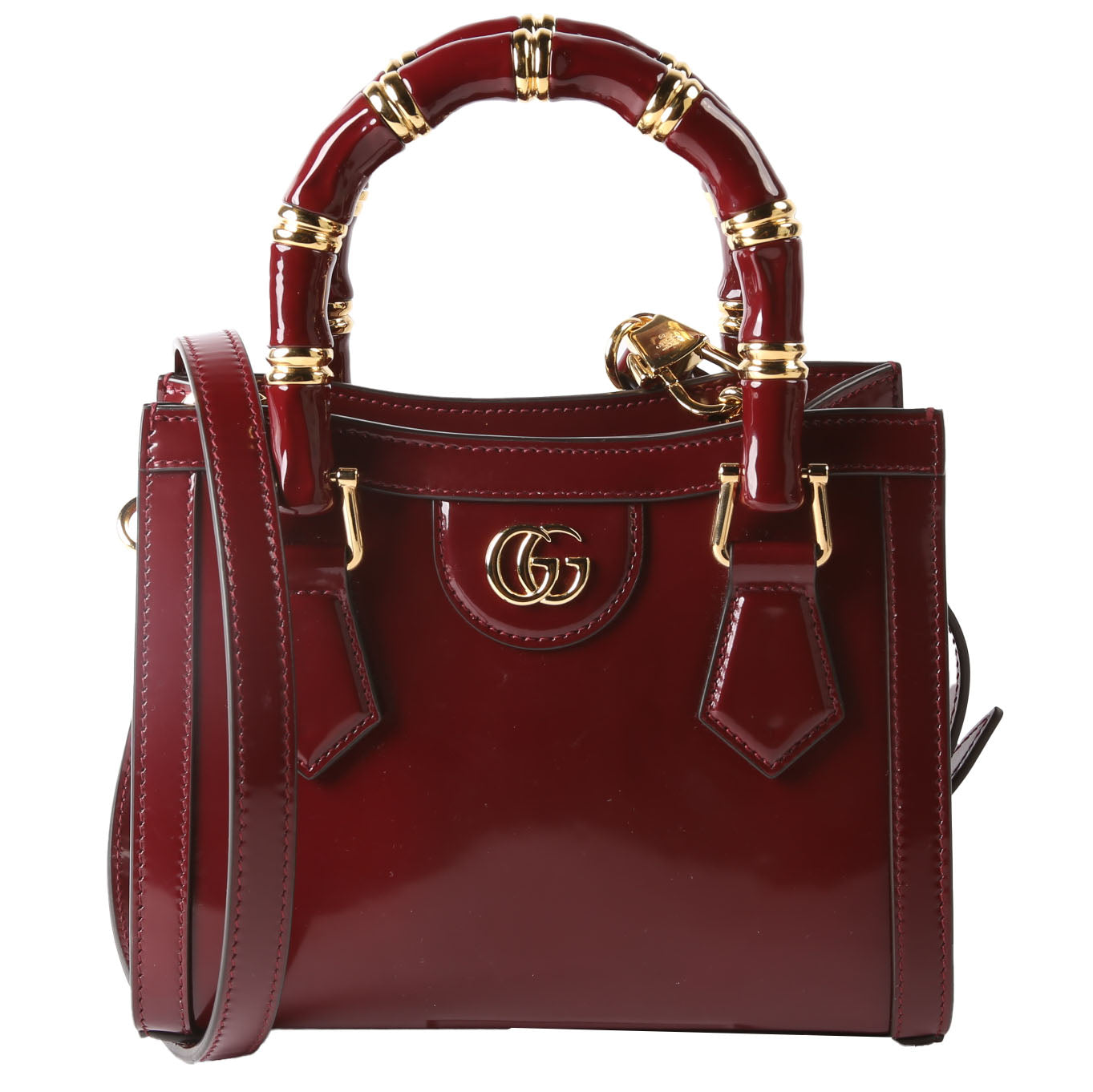 Gucci 832936 Diana Mini Tote Patent Red