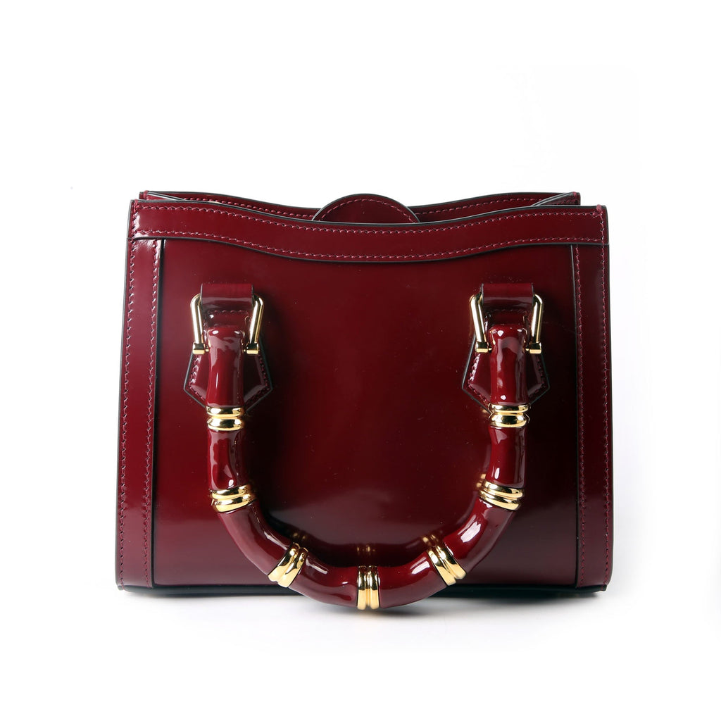Gucci 832936 Diana Mini Tote Patent Red