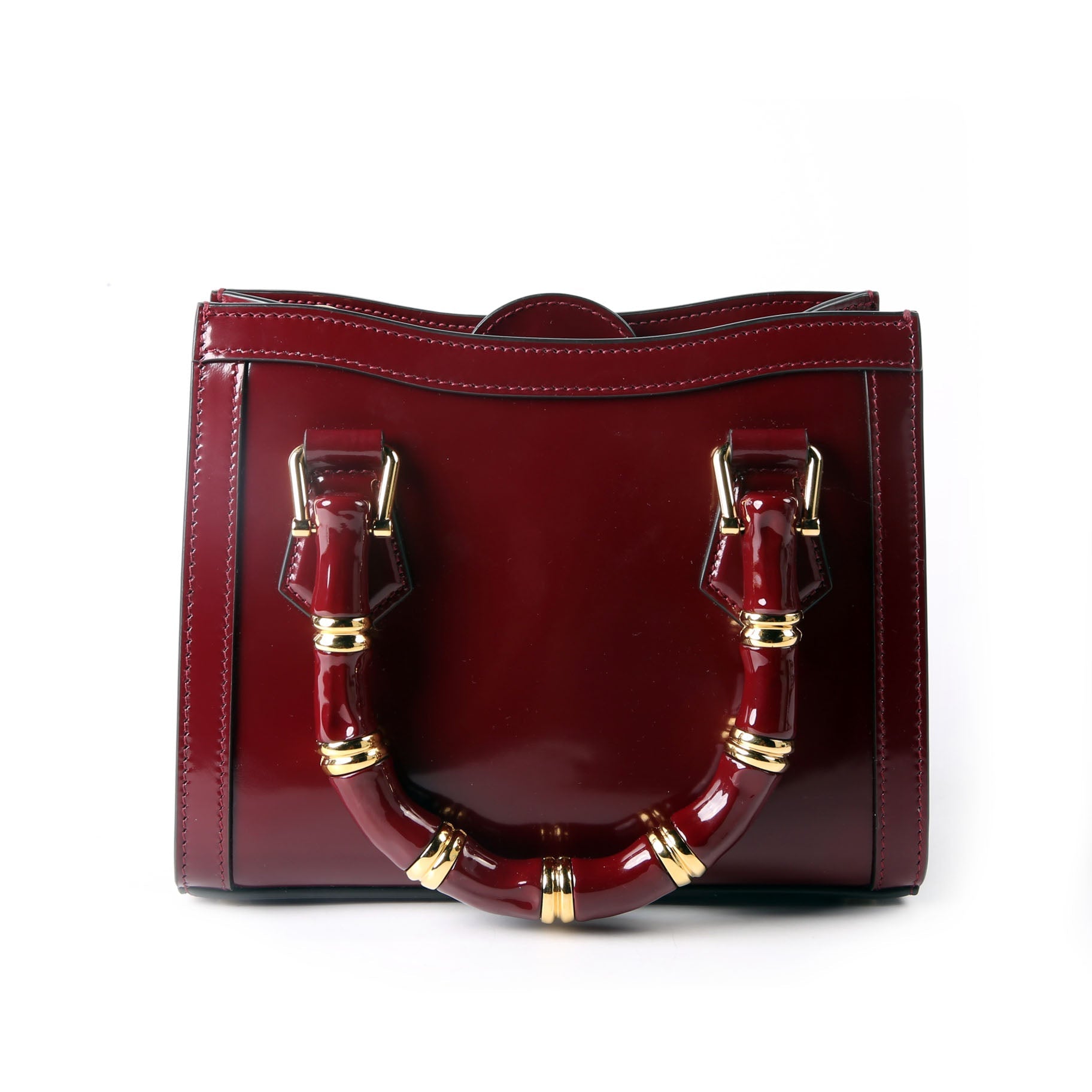 Gucci 832936 Diana Mini Tote Patent Red