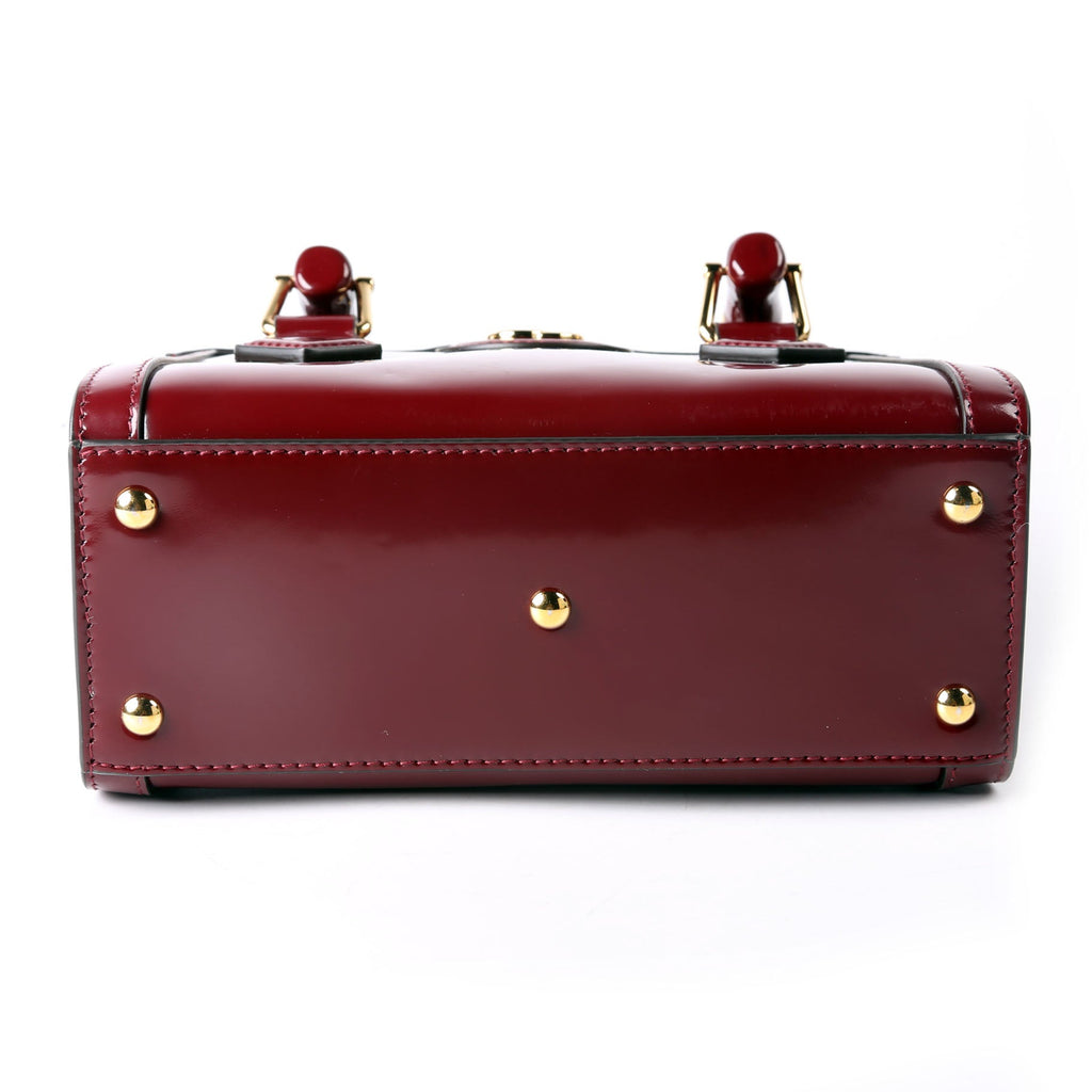 Gucci 832936 Diana Mini Tote Patent Red