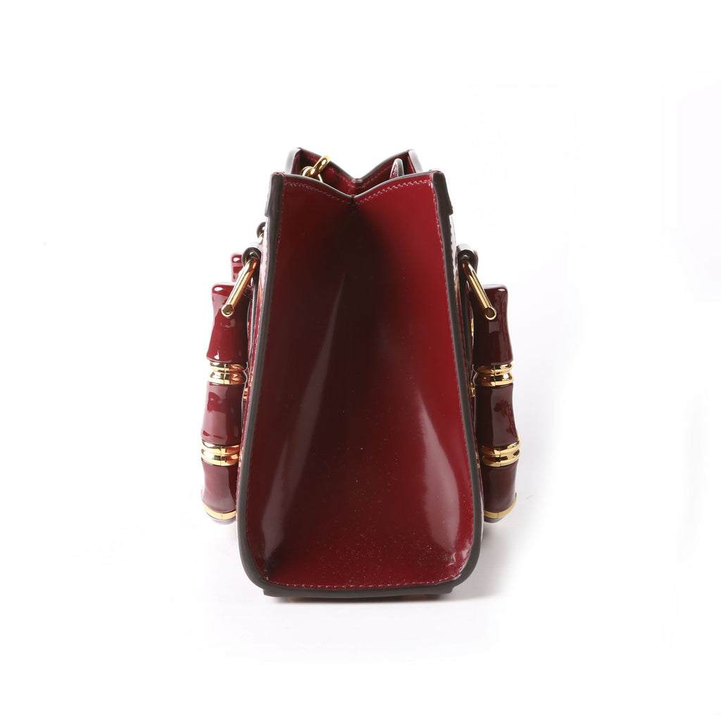 Gucci 832936 Diana Mini Tote Patent Red