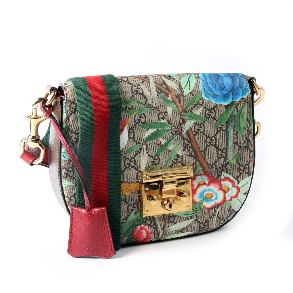 Gucci 453189 Padlock GG Supreme Tian Medium Messenger Multicolor