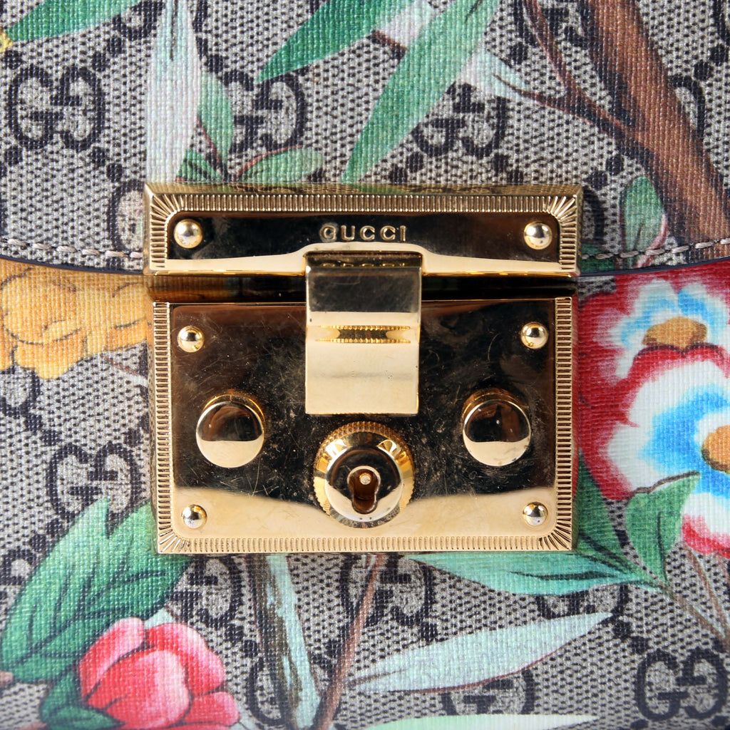 Gucci 453189 Padlock GG Supreme Tian Medium Messenger Multicolor