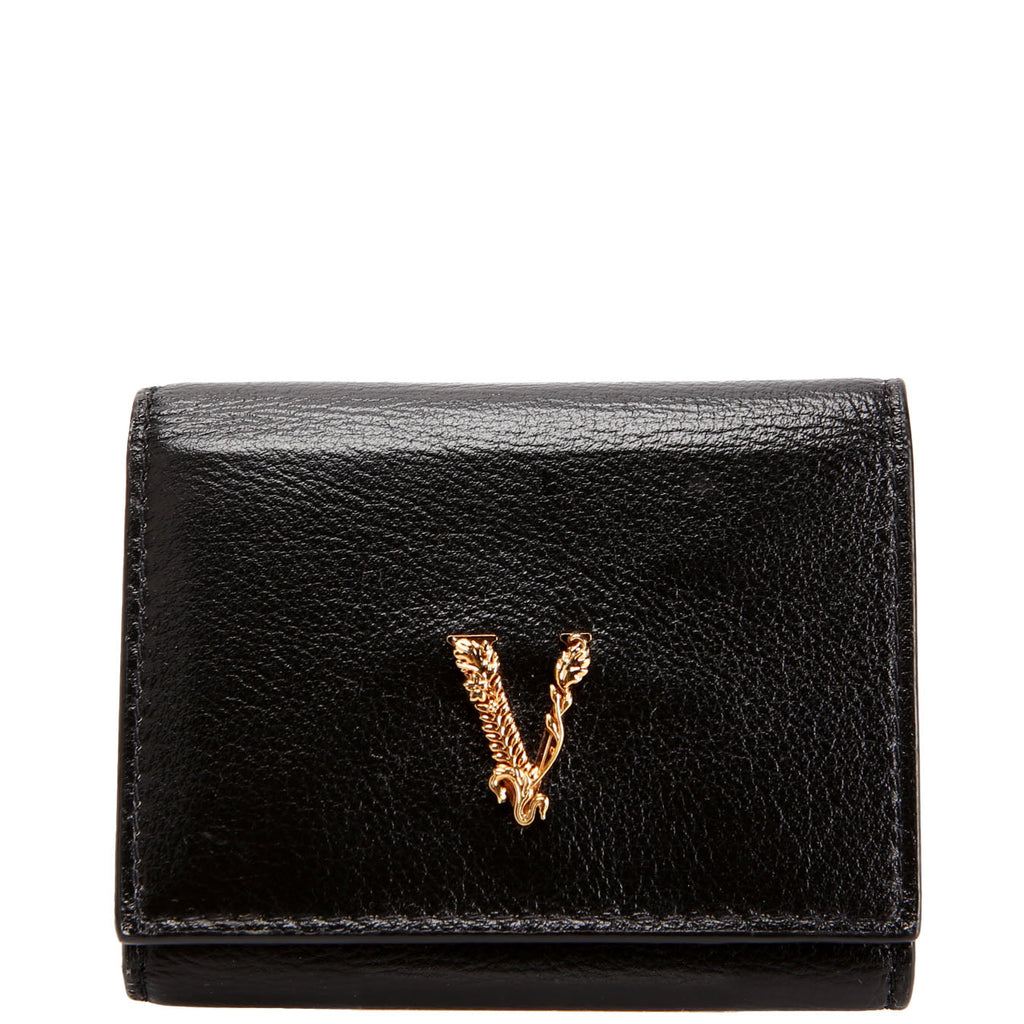 Virtus Leather Tri-Fold Wallet Black