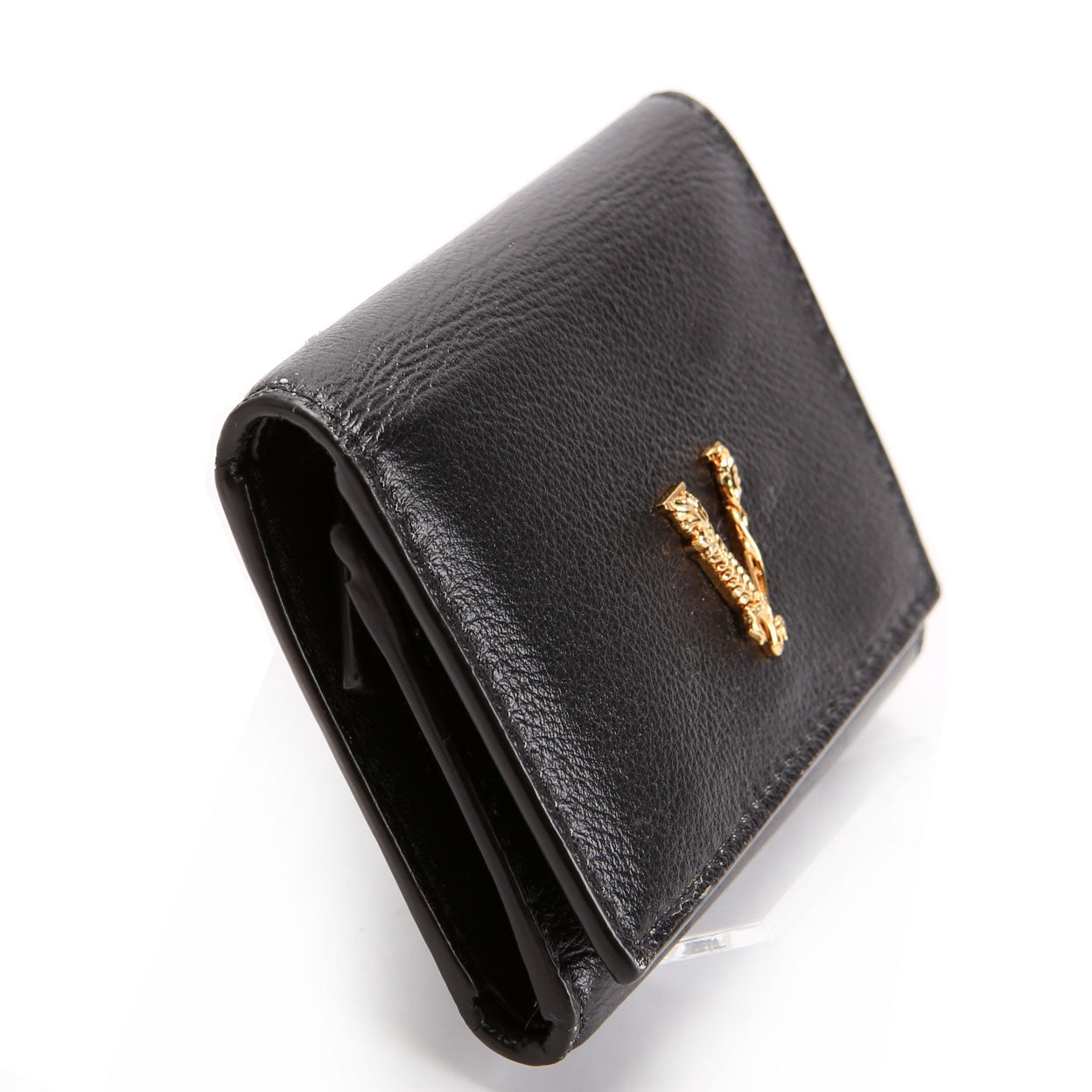 Virtus Leather Tri-Fold Wallet Black