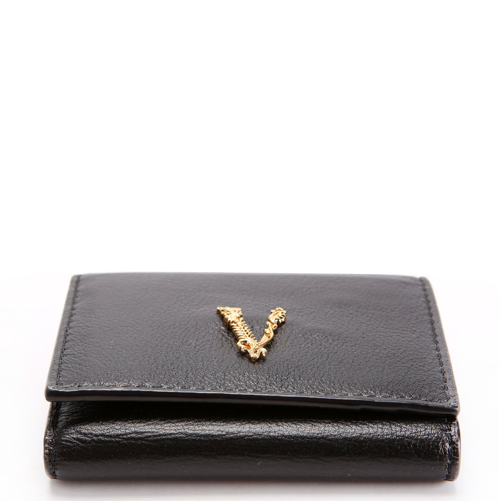 Virtus Leather Tri-Fold Wallet Black