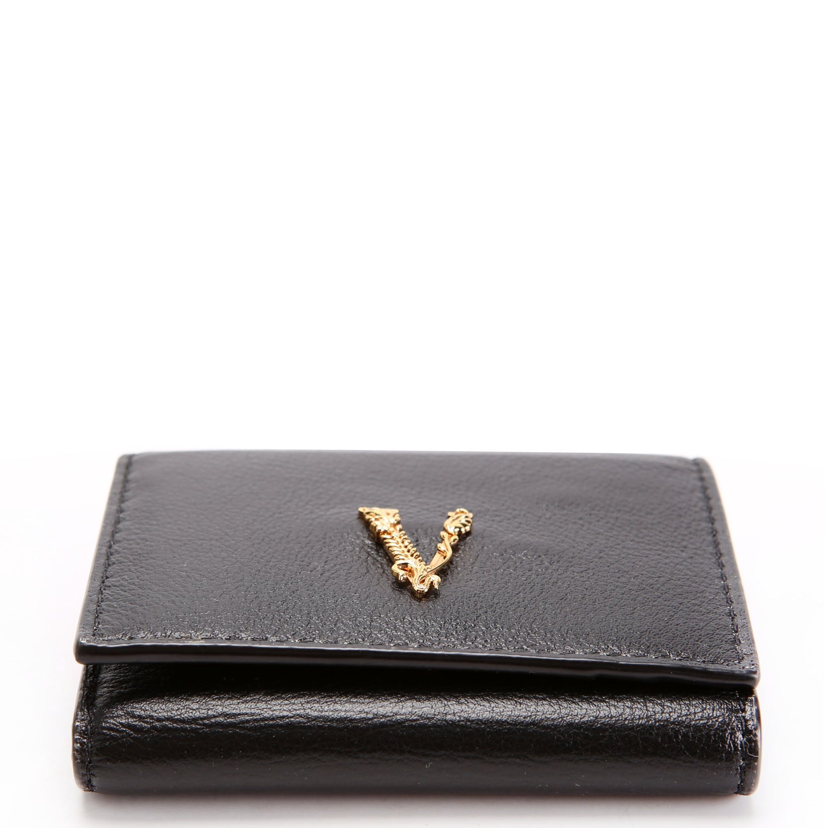 Virtus Leather Tri-Fold Wallet Black