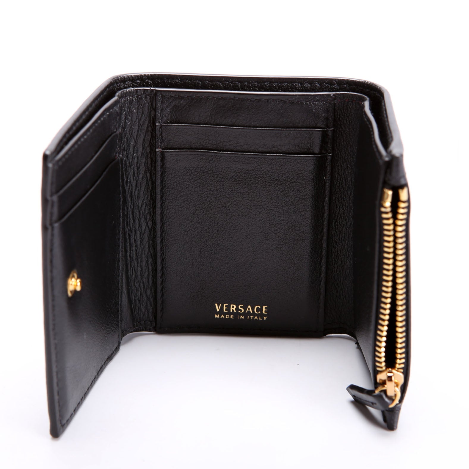 Virtus Leather Tri-Fold Wallet Black