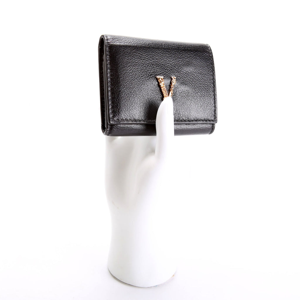Virtus Leather Tri-Fold Wallet Black