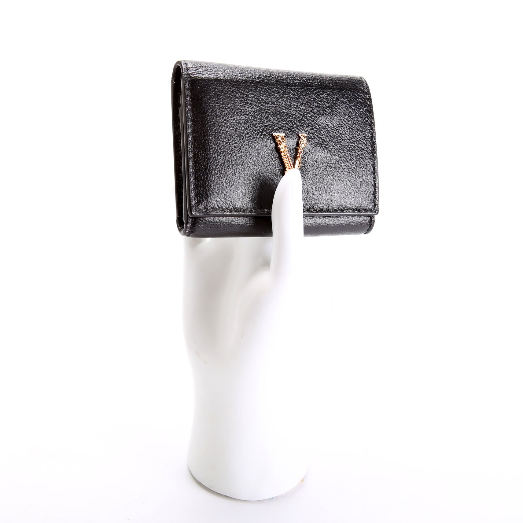 Virtus Leather Tri-Fold Wallet Black