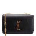 SAINT LAURENT Kate Satchel Grain Medium 364021 Black