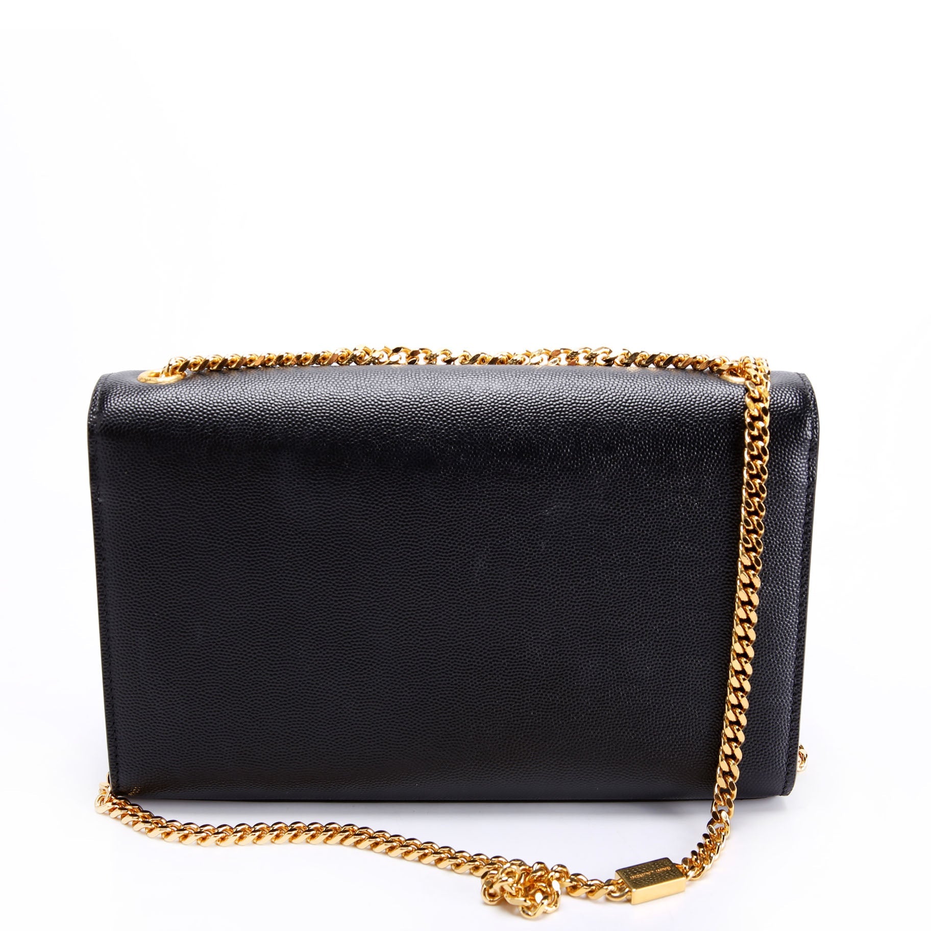 SAINT LAURENT Kate Satchel Grain Medium 364021 Black