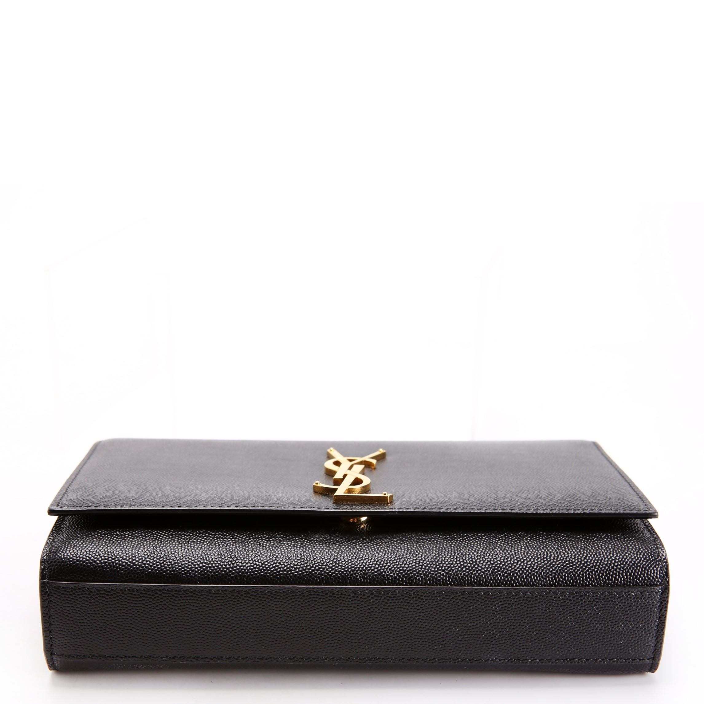 SAINT LAURENT Kate Satchel Grain Medium 364021 Black
