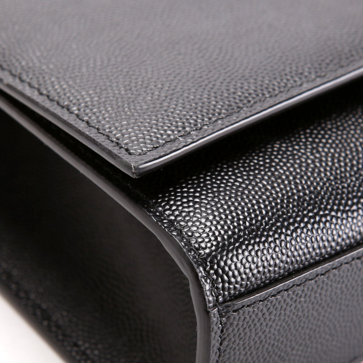 SAINT LAURENT Kate Satchel Grain Medium 364021 Black