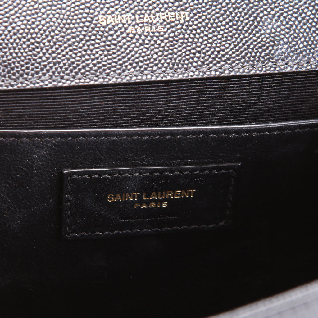SAINT LAURENT Kate Satchel Grain Medium 364021 Black