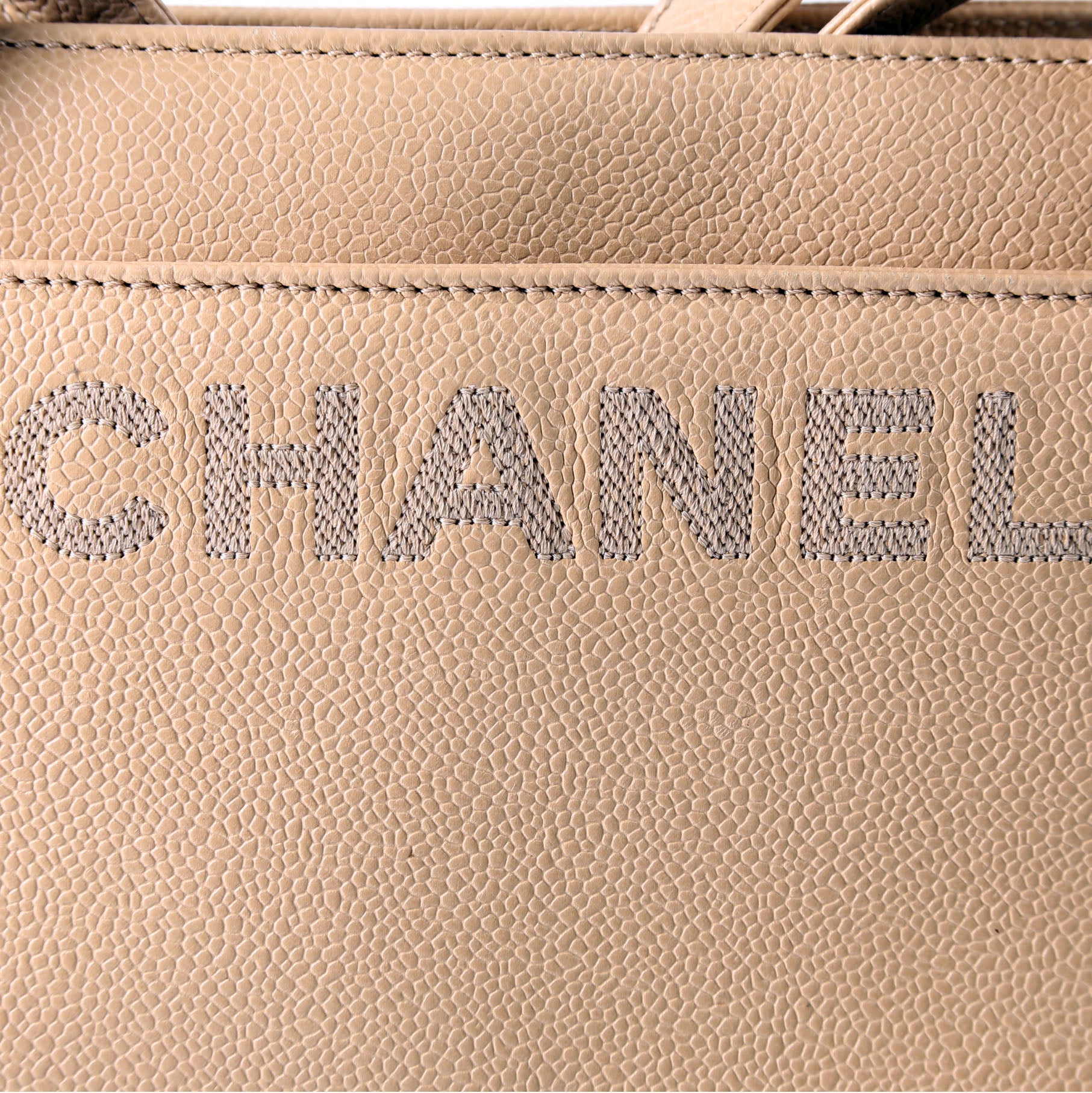 CC Stitch Logo Tote 5M Nude