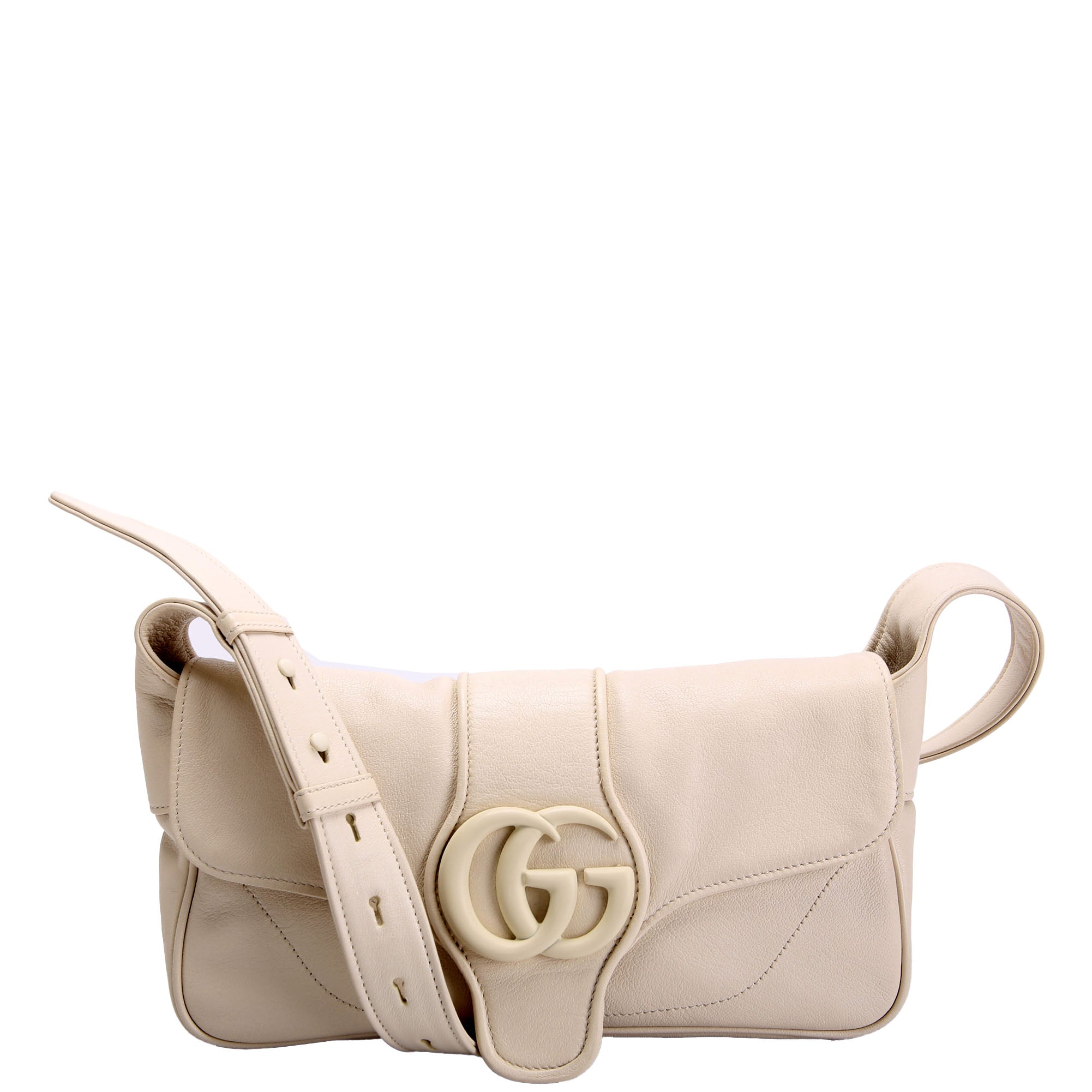 Gucci 767226 Aphrodite Monochrome Small Shoulder Cream