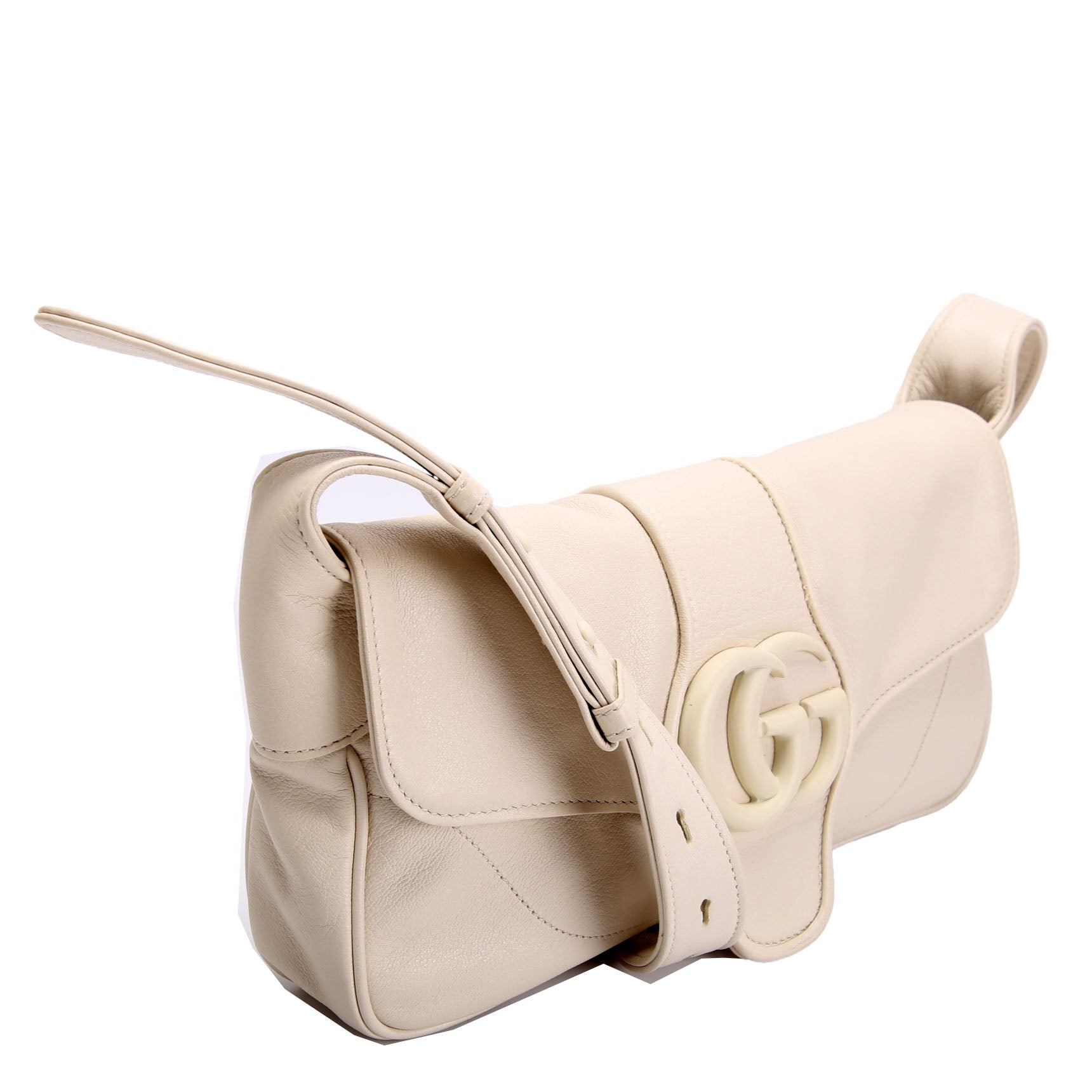 Gucci 767226 Aphrodite Monochrome Small Shoulder Cream