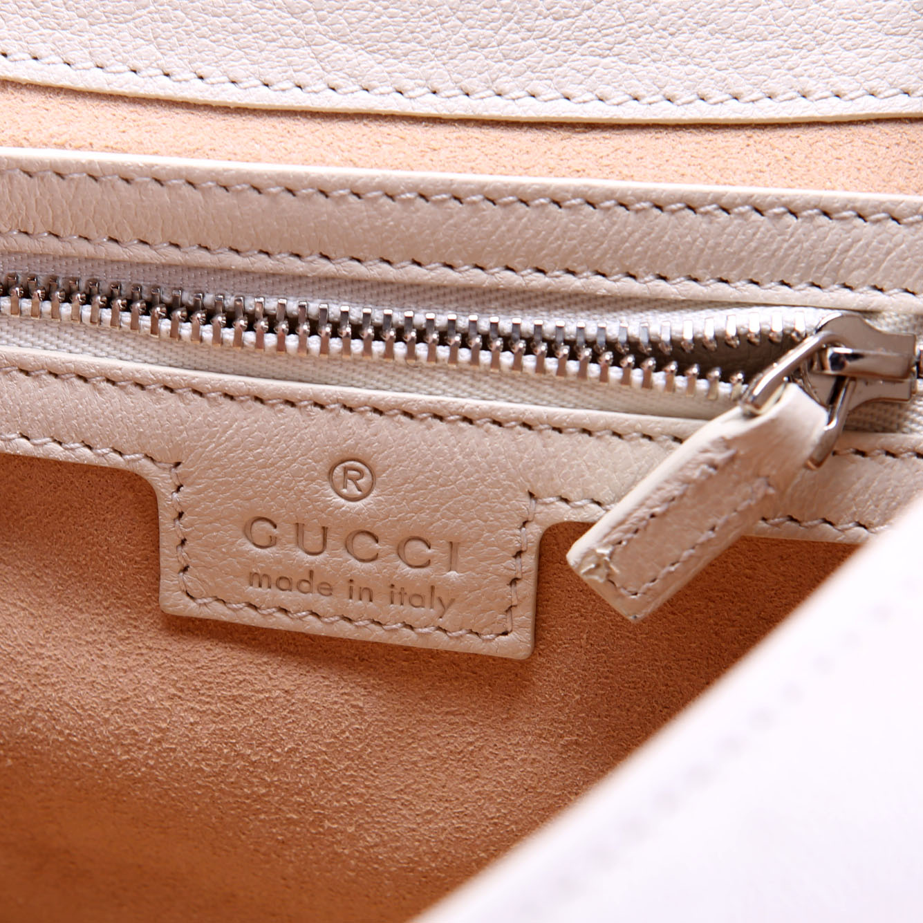 Gucci 767226 Aphrodite Monochrome Small Shoulder Cream