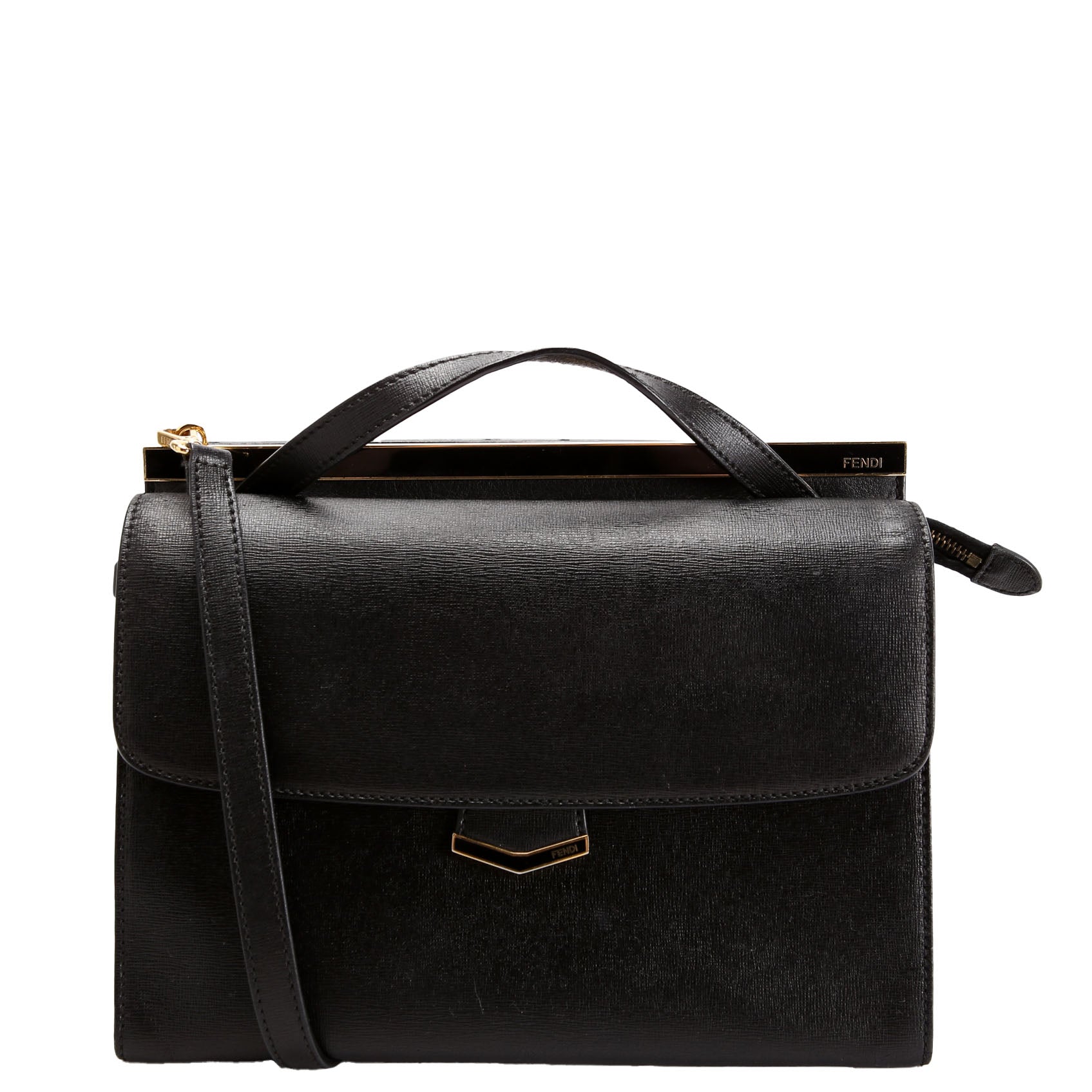 Fendi 8BT222 Demi Jour Satchel Black