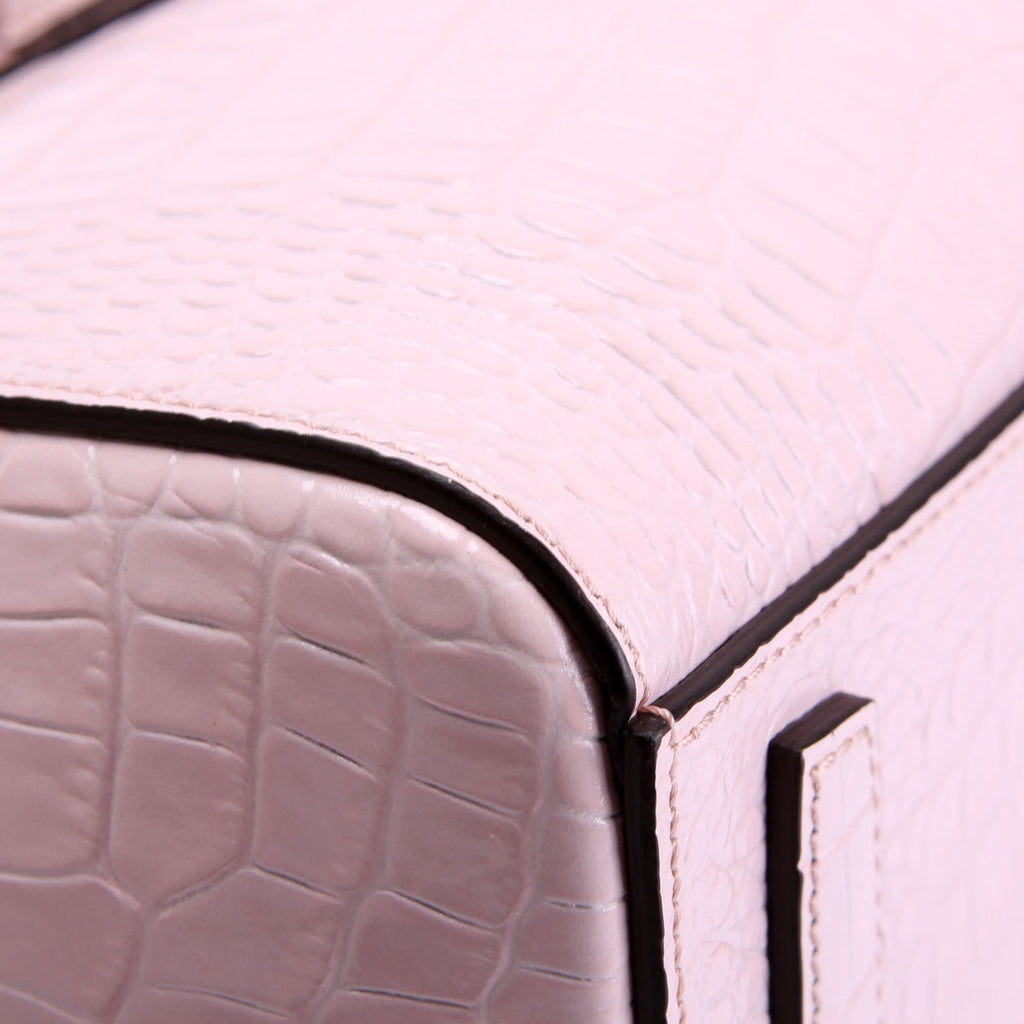 Antigona Satchel Mini Crocodile Embossed Pink