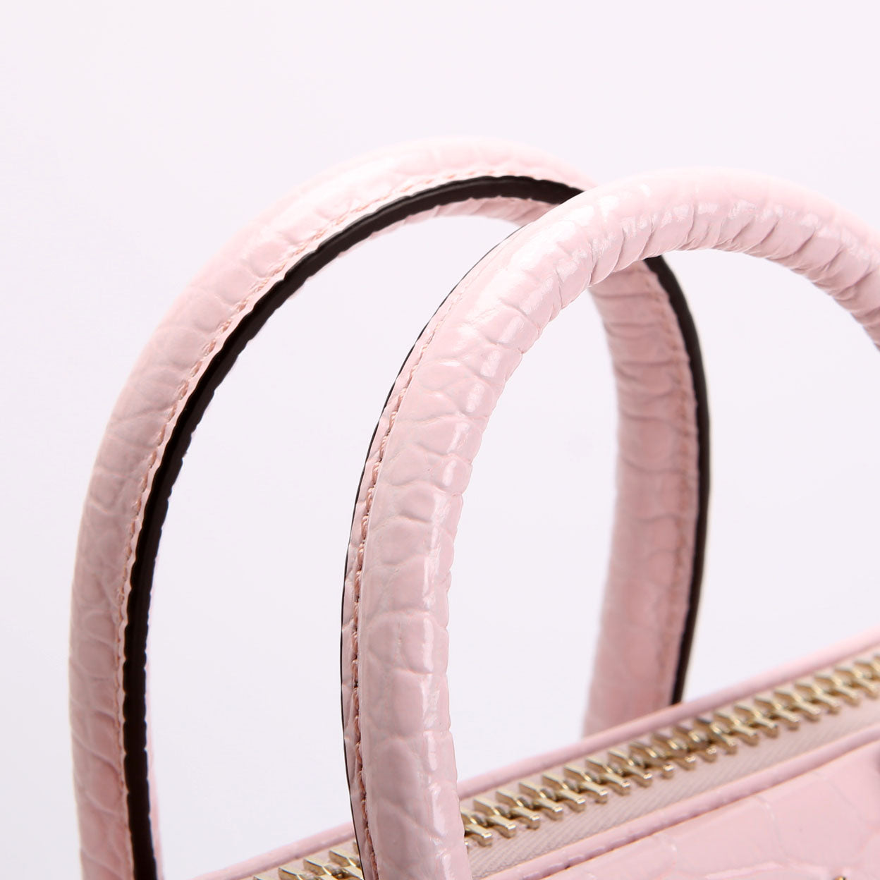 Antigona Satchel Mini Crocodile Embossed Pink