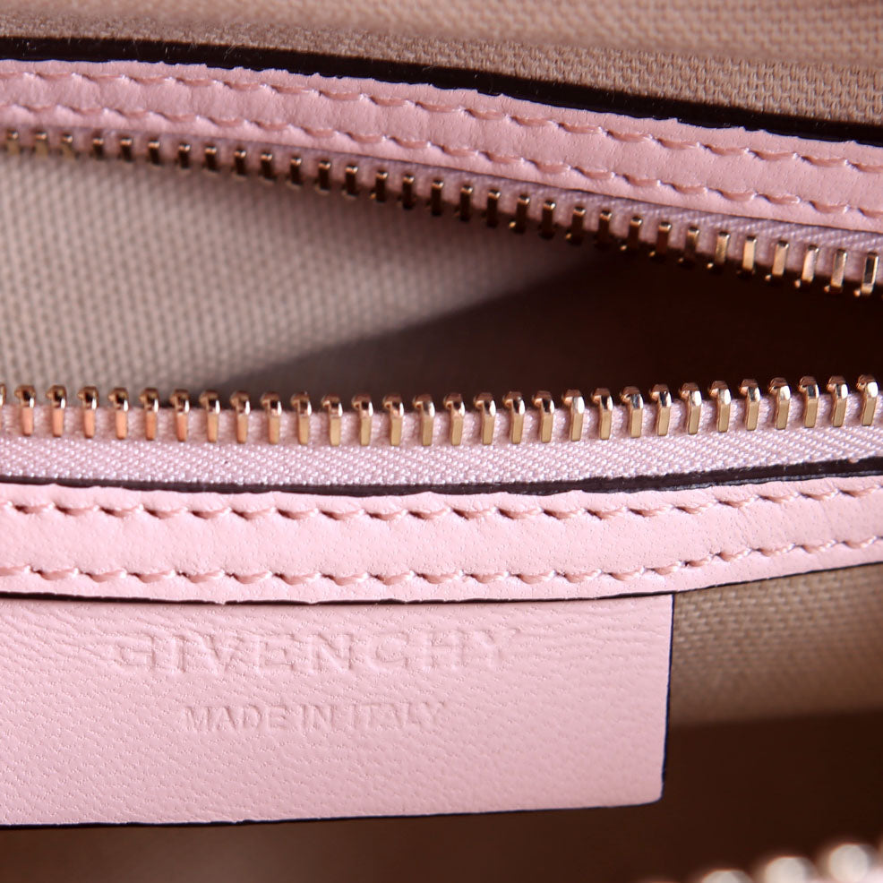 Antigona Satchel Mini Crocodile Embossed Pink