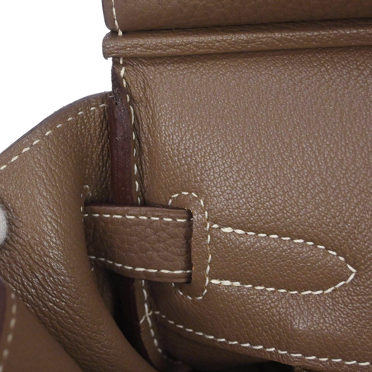 Hermes Etoupe Gray Taurillon Clemence Birkin 30 Handbag