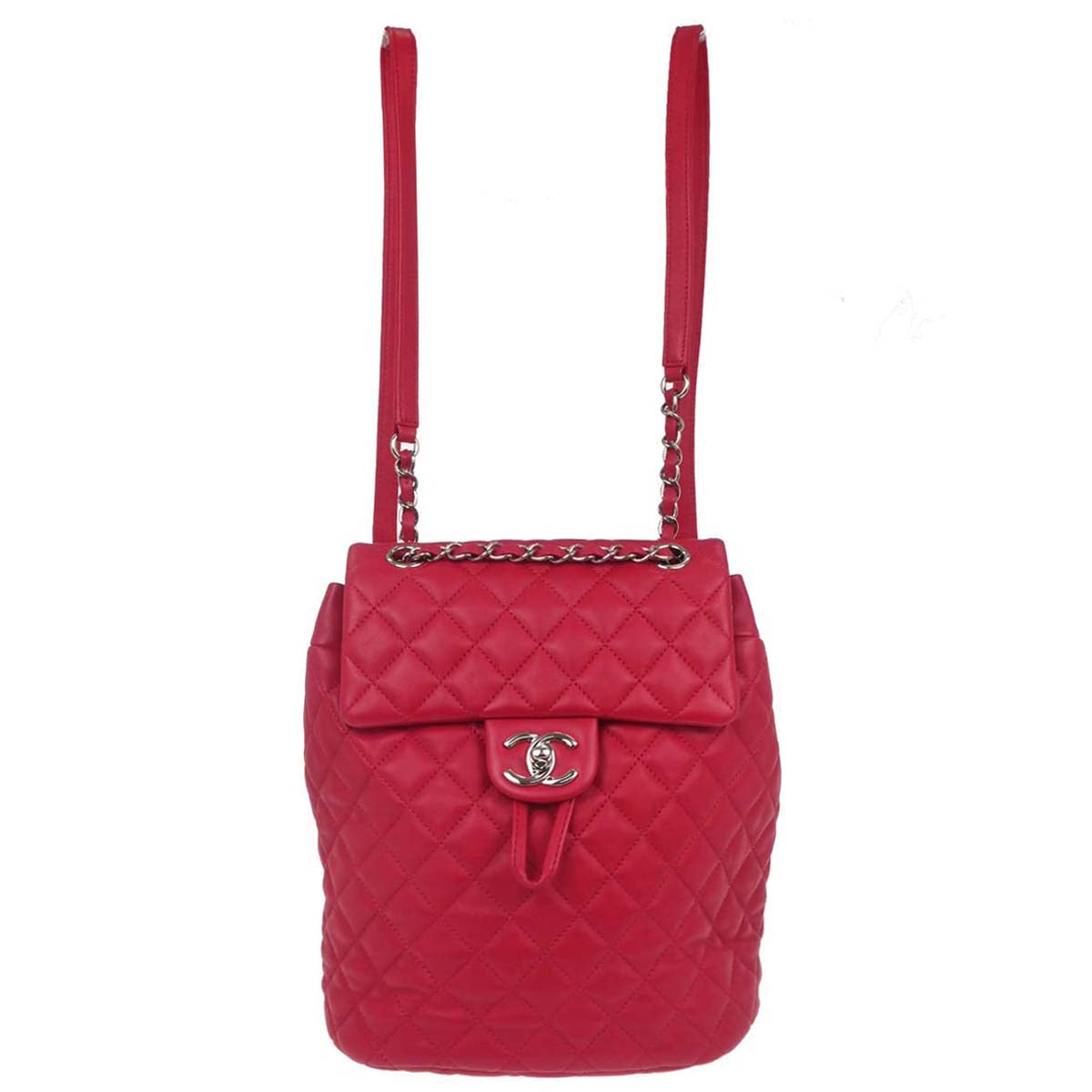Chanel Red Lambskin Urban Spirit Backpack