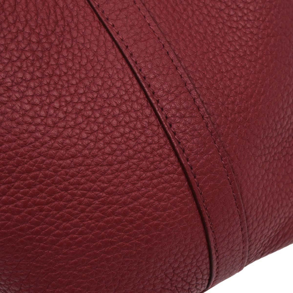 Hermes Rouge Garance Taurillon Clemence Picotin Lock 18 PM Handbag