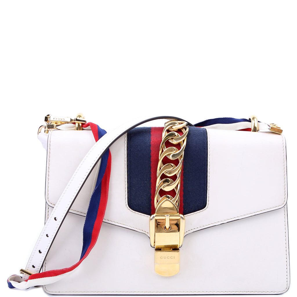 Gucci 421882 Sylvie Shoulder Small White