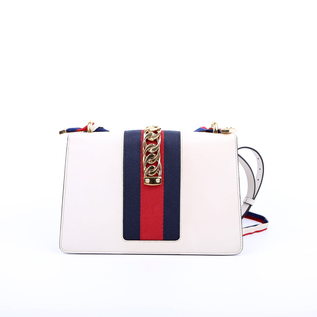 Gucci 421882 Sylvie Shoulder Small White