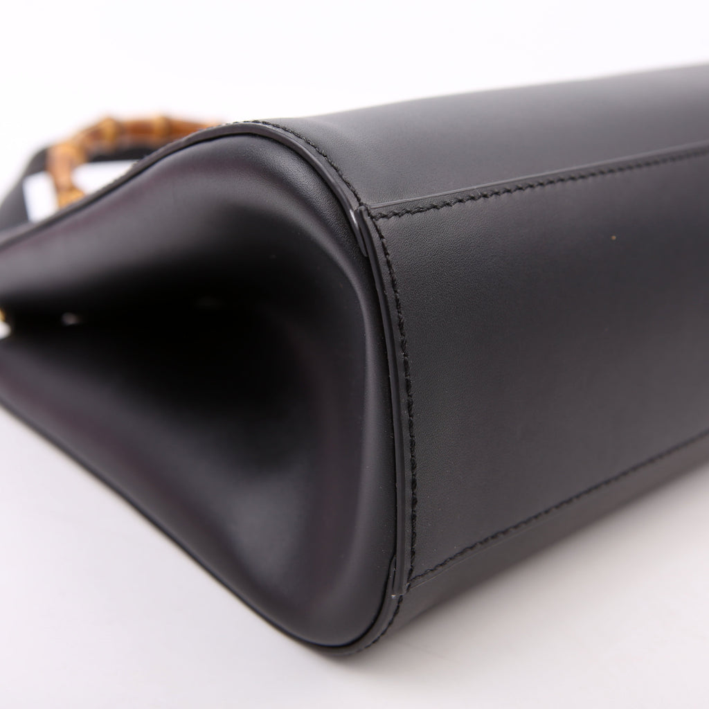 Gucci 453766 Nymphaea Bamboo Top Handle Black