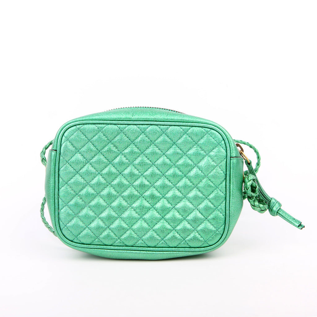 Gucci 534950 Trapuntata Zumi Crossbody Green
