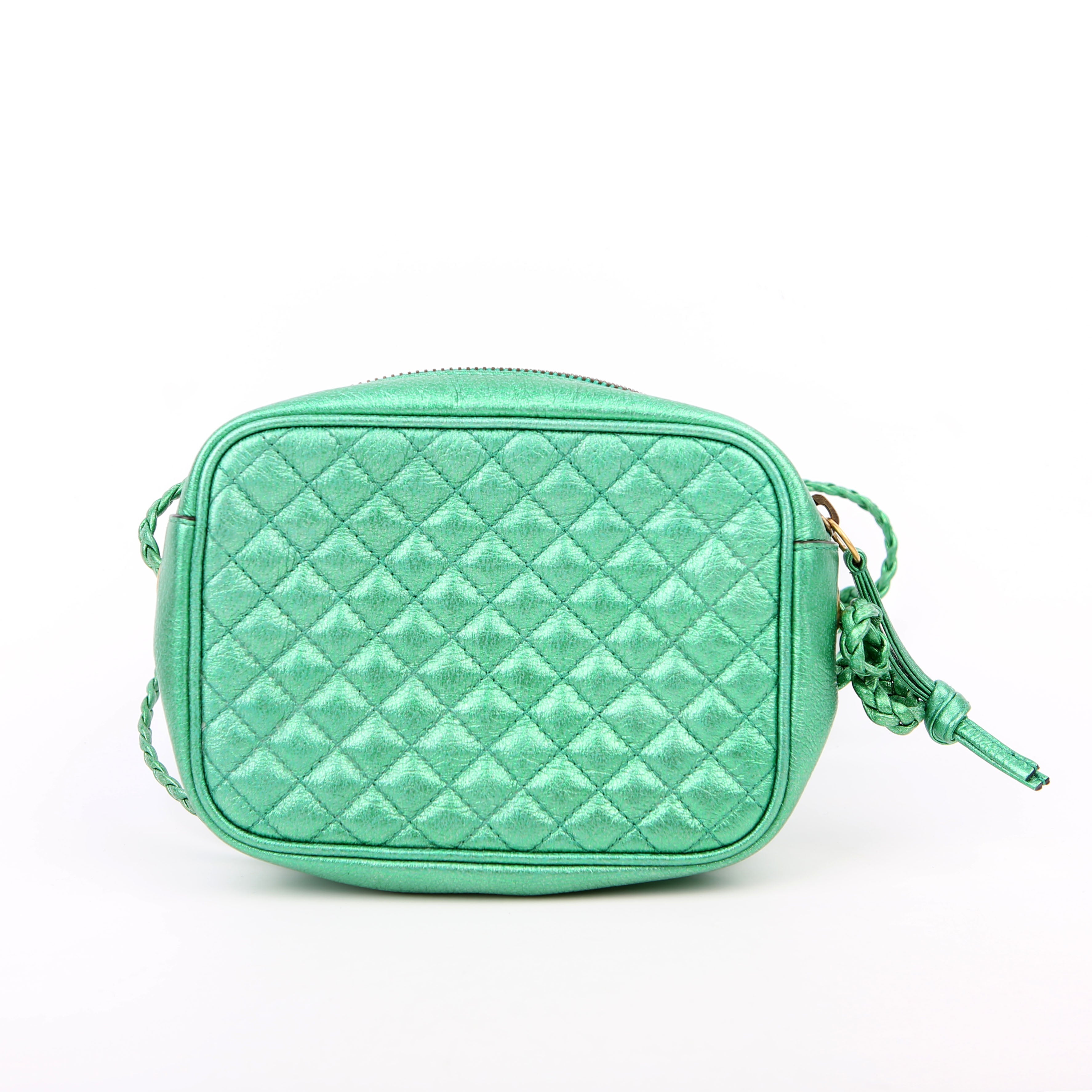Gucci 534950 Trapuntata Zumi Crossbody Green