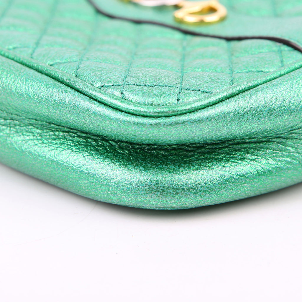Gucci 534950 Trapuntata Zumi Crossbody Green