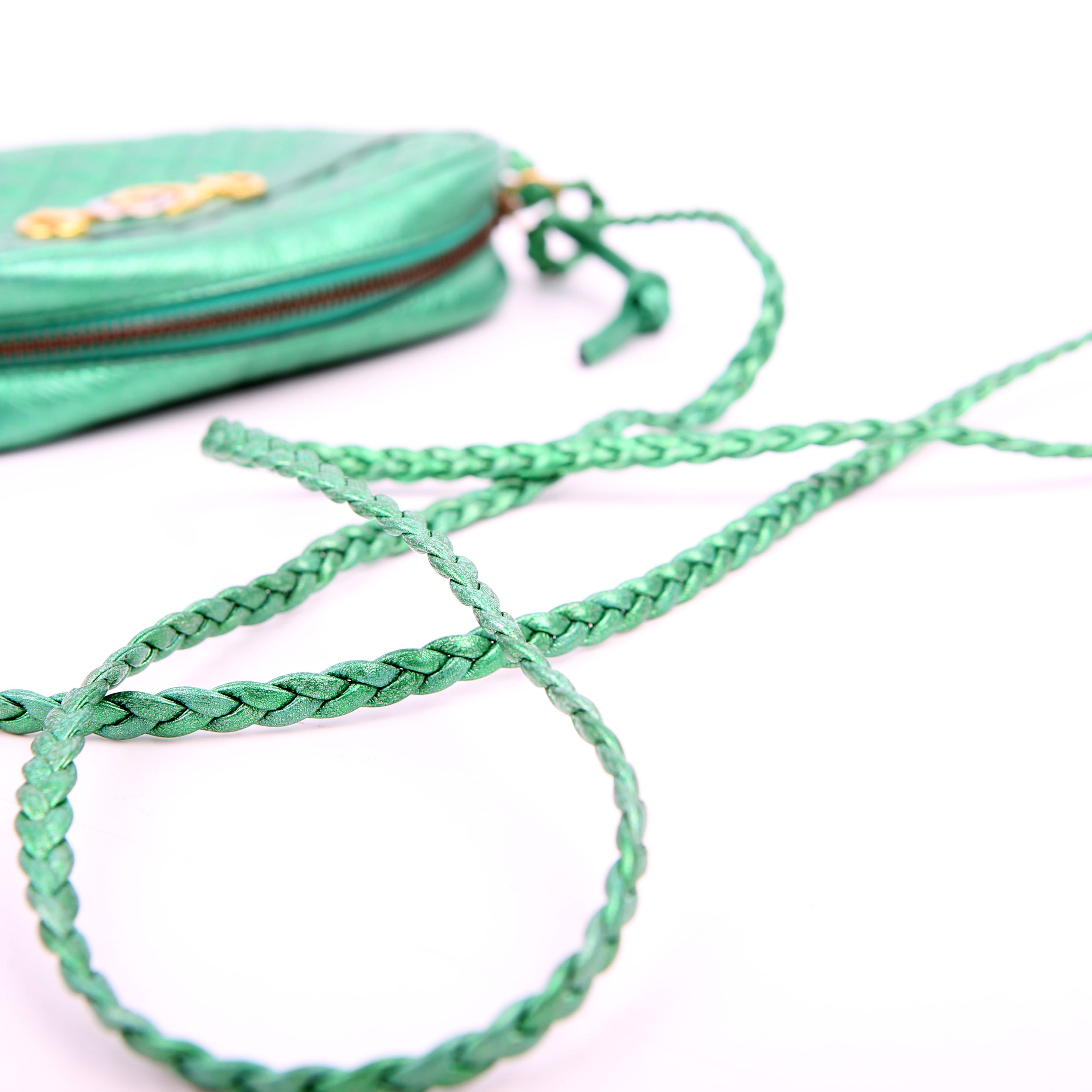 Gucci 534950 Trapuntata Zumi Crossbody Green