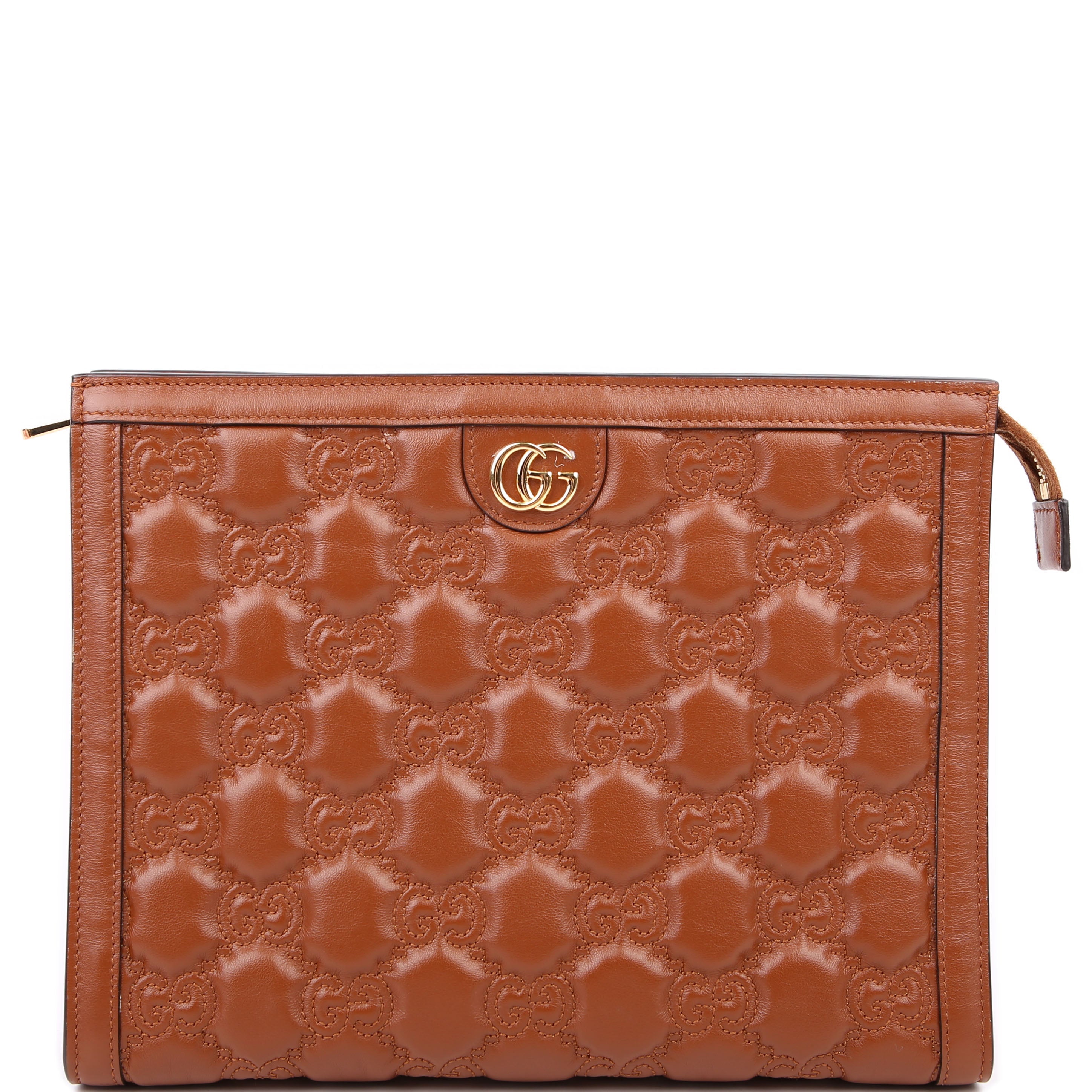 Gucci 723780 GG Matelasse Pouch Brown