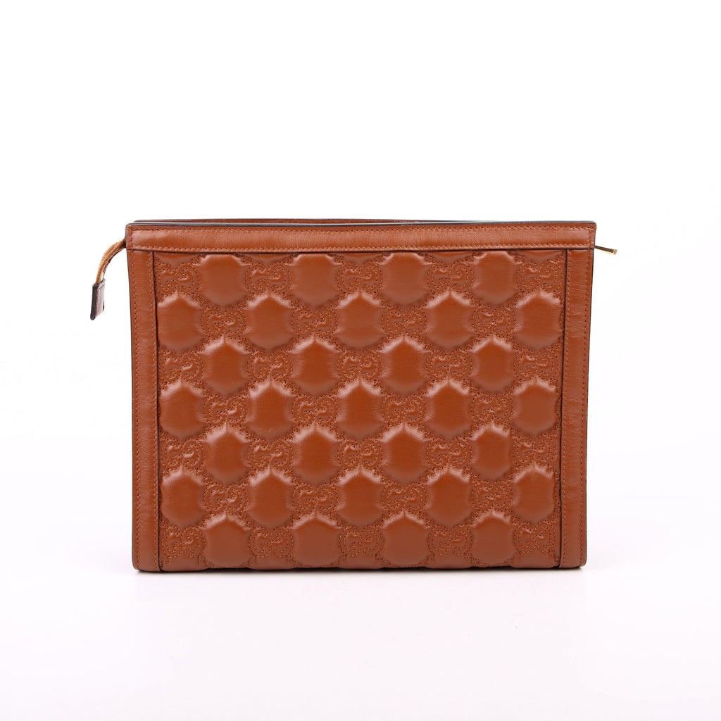 Gucci 723780 GG Matelasse Pouch Brown
