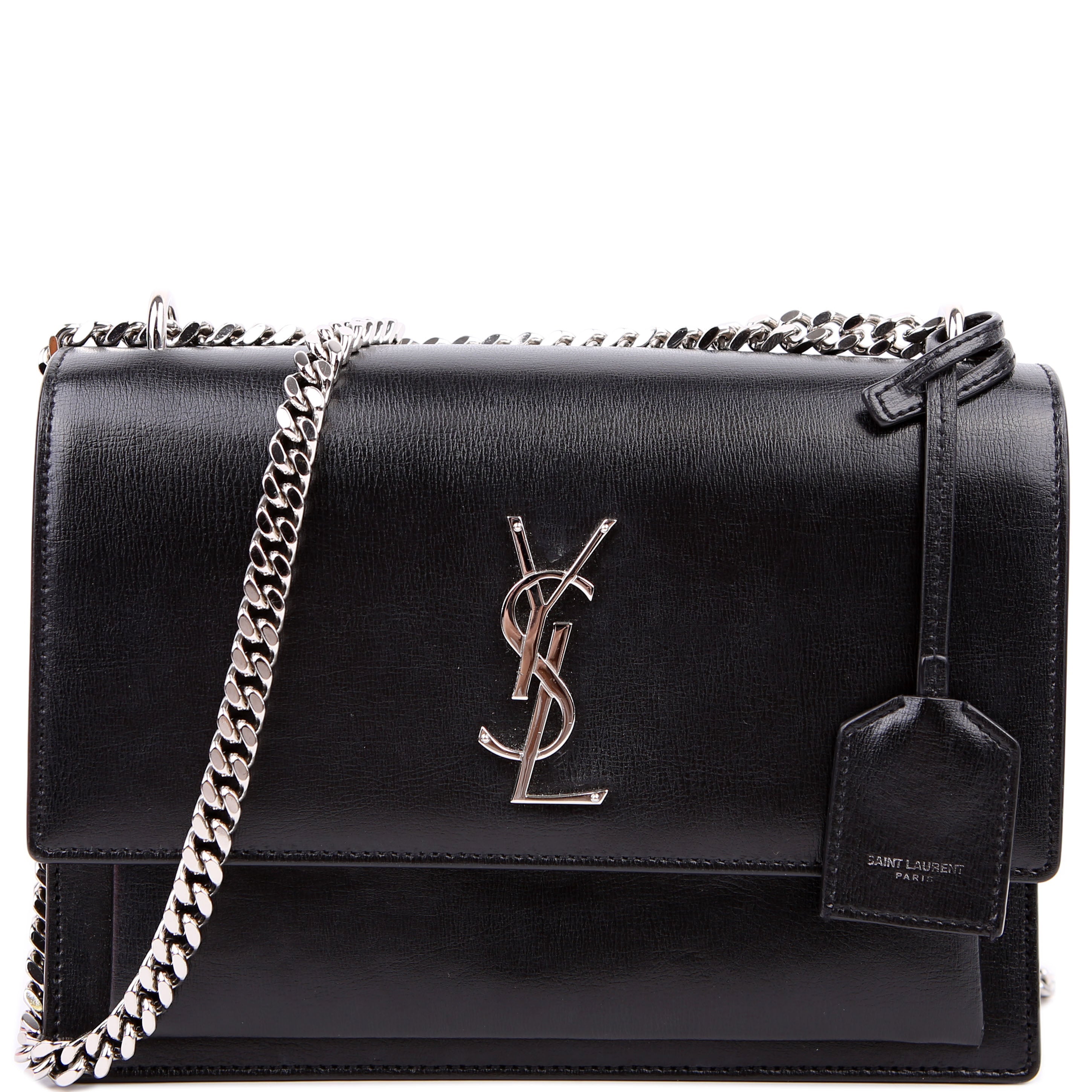 SAINT LAURENT Sunset Medium Smooth Leather 442906 Black
