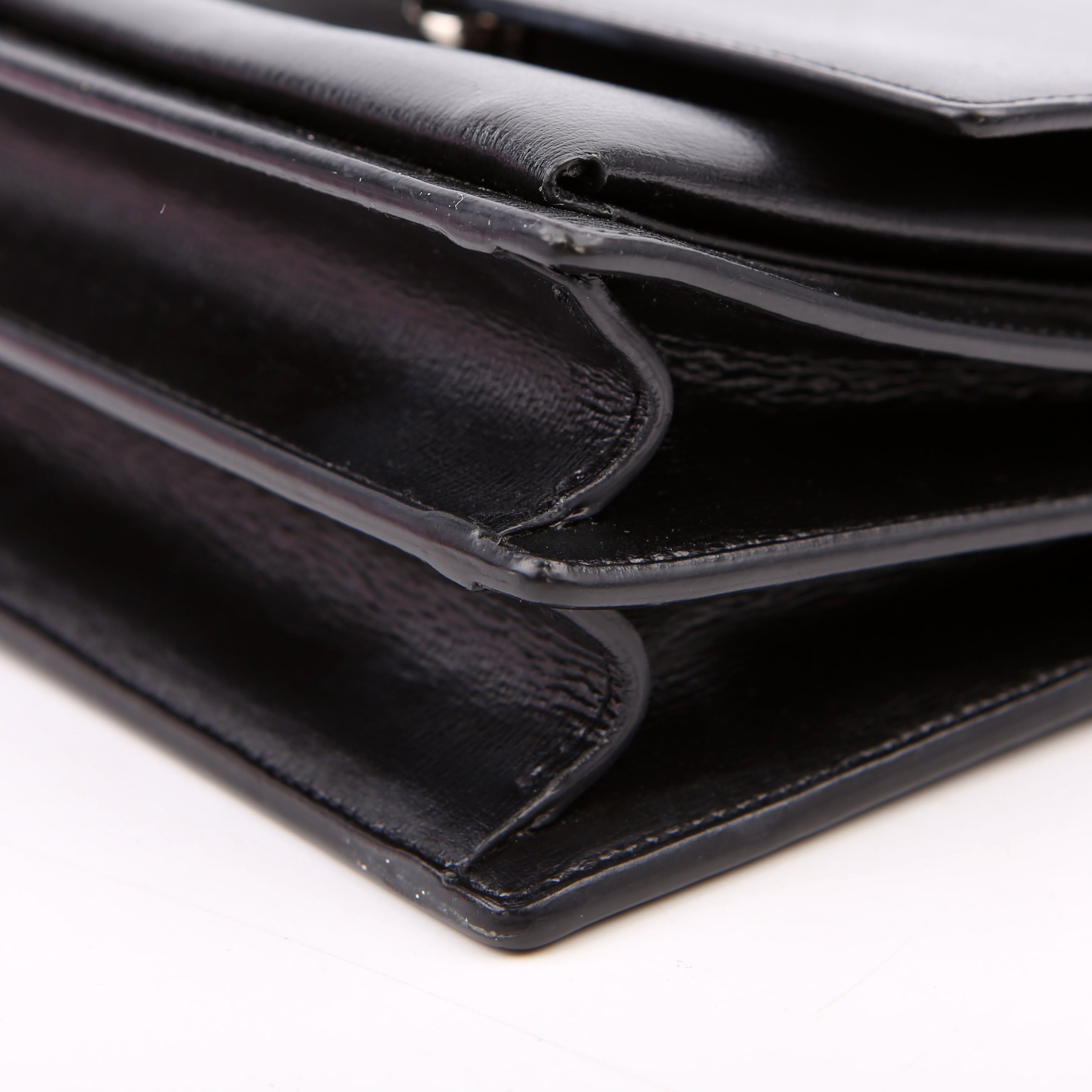 SAINT LAURENT Sunset Medium Smooth Leather 442906 Black