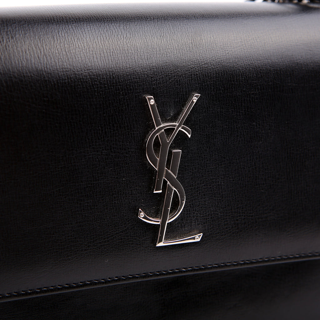 SAINT LAURENT Sunset Medium Smooth Leather 442906 Black